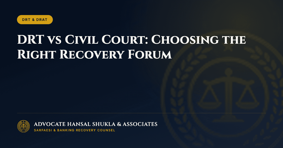 DRT vs Civil Court: Choosing the Right Recovery Forum
