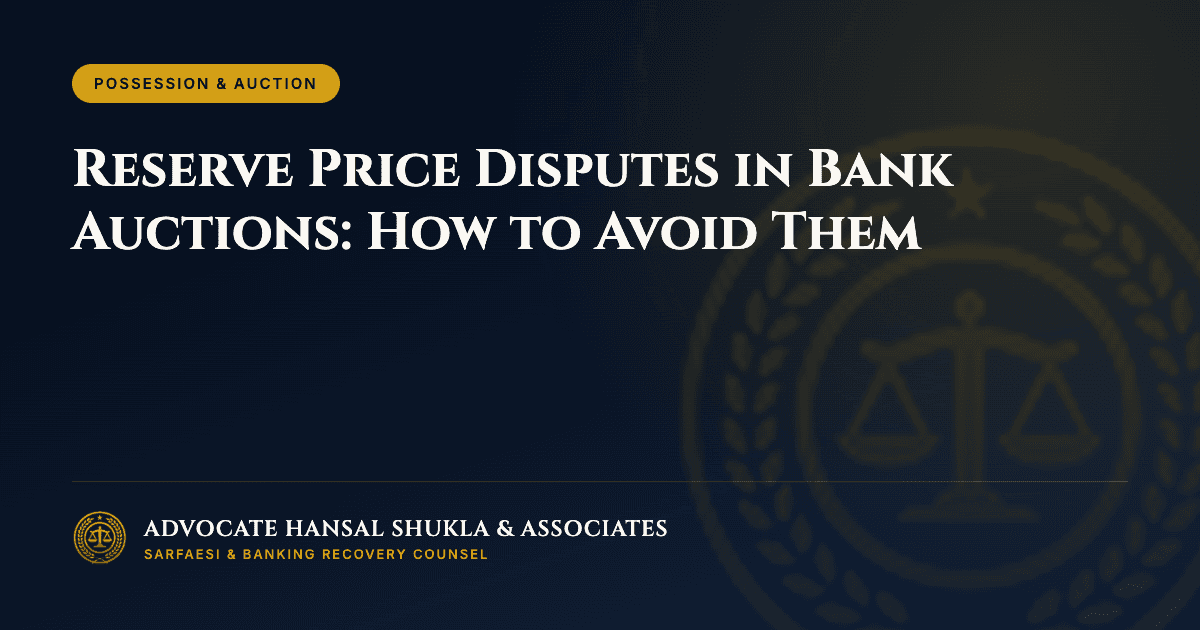 Reserve Price Disputes in Bank Auctions: How to Avoid Them