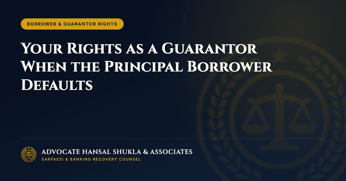 Your Rights as a Guarantor When the Principal Borrower Defaults